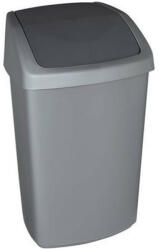  Billenős szemetes, 50 l, CURVER "Swing top", ezüst/grafit (CKHMU242)