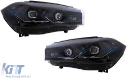 KITT LED Headlights suitable for BMW X5 F15 (2013-2018) Conversion to G05 Design Black (HLBMF15G)