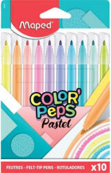  Filctoll készlet, 2, 8 mm, kimosható, MAPED "Color'Peps Pastel", 10 különböző pasztell szín (CIMA845469)
