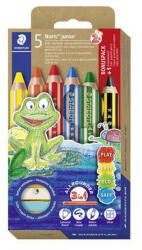 STAEDTLER Színes ceruza készlet, grafitceruzával, hegyezővel, STAEDTLER "Noris® junior 140", 5+1 kü (CTS140C6P1)