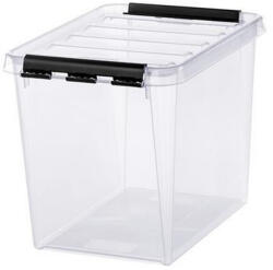  Műanyag tárolódoboz, 14 liter, fekete fogantyúkkal, SMARTSTORE "Classic 11", átlátszó (CCSDSMART31)