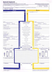  Nyomtatvány, baleseti bejelentő, 2 példány, A4, VICTORIA PAPER "KO2404 (CNVKO2404)