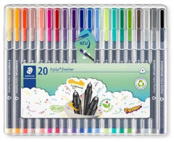  Tűfilc készlet, 0, 3 mm, STAEDTLER "Triplus 334", 20 különböző szín (CTS334SB20)