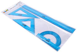  Vonalzókészlet, műanyag, 4 darabos, COOL BY VICTORIA, kék (CISVVC4)