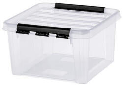  Műanyag tárolódoboz, 8 liter, fekete fogantyúkkal, SMARTSTORE "Classic 12", átlátszó (CCSDSMART32)