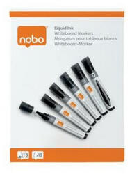  Táblamarker, folyékonytintás, kúpos, 1-3 mm, NOBO, fekete (CVN5377)