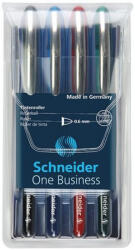  Rollertoll készlet, 0, 6 mm, "SCHNEIDER "One Business", 4 szín (CTSCOBK4)