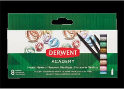  Filctoll készlet, DERWENT, "Academy", 8 különböző metál szín (CE98212)