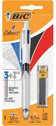  Golyóstoll, háromszínű, nyomósirónnal egyben, BIC "4 Colours" + grafitbél (CBC942103)