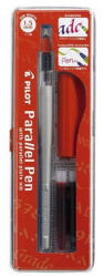  Töltőtoll, 0, 1-1, 5 mm, piros kupak, PILOT "Parallel Pen (CPPP15)
