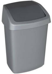  Billenős szemetes, 25 l, CURVER "Swing top", ezüst/grafit (CKHMU241)