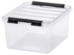  Műanyag tárolódoboz, 2 liter, fekete fogantyúkkal, SMARTSTORE "Classic 2", átlátszó (CCSDSMART26)