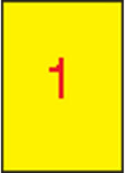 APLI Etikett, 210x297 mm, színes, APLI, sárga, 100 etikett/csomag (CLCA11838)