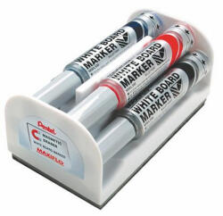 Pentel Táblamarker készlet, 6 mm, kúpos hegy, PENTEL "Maxiflo", 4 különböző szín (CPENMWL5M4N)