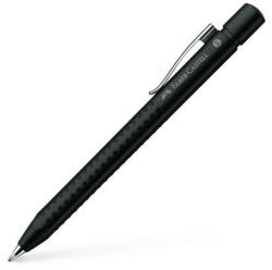  Golyóstoll, 0, 35 mm, nyomógombos, metál fekete tolltest, FABER-CASTELL "Grip-2011", kék (CTFC144187)