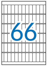 Etikett, 12x30 mm, kerekített sarkú, A5 hordozón, APLI, 990 etikett/csomag (CLCA1861)