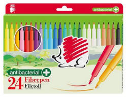  Filctoll készlet, 1 mm, antibakteriális, ICO "Süni 300", 24 különböző szín (CTIC30024A)