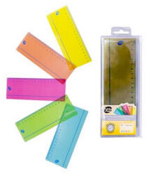  Vonalzó készlet, műanyag, 18 cm, PUKKA PAD "Irlen", 5 különböző szín (CPUPIRO)