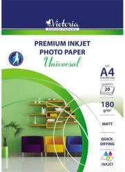  Fotópapír, tintasugaras, A4, 180 g, matt, VICTORIA PAPER "Universal (CLVIM02)