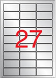  Etikett, 63, 5x29, 6 mm, poliészter, időjárásálló, kerekített sarkú, APLI, ezüst, 540 etiket (CLCA10070)