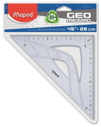  Háromszög vonalzó, műanyag, 45°, 26 cm, MAPED "Geometric (CIMA242426)