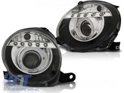  Tuning headlight set with LED lights suitable for Fiat 500 after 2007, left and right (ABFIHX6010556)