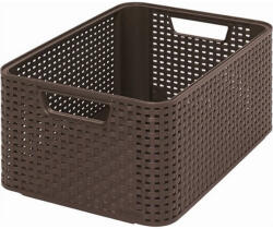  Rattan hatású kosár, 18l, sötétbarna, CURVER "Style M (CCSCR18SB)