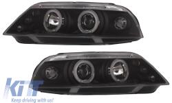 KITT Lightning Első lámpák VW Passat 3B 96-00 _ 2 körgyűrű _ fekete (SWV08DB)