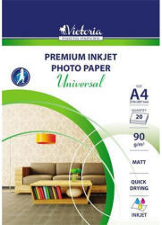  Fotópapír, tintasugaras, A4, 90 g, matt, VICTORIA PAPER "Universal (CLVIM01)