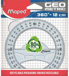  Szögmérő, műanyag, 360°, MAPED "Geometric (CIMA242360)