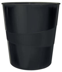 Leitz Papírkosár, 15 liter, LEITZ "Recycle", fekete (CE53280095)