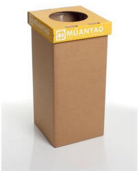  Szelektív hulladékgyűjtő, újrahasznosított, 20 l, RECOBIN "Mini", sárga (CURE020)