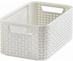  Rattan hatású kosár, 6l, törtfehér, CURVER "Style S (CCSCR7B)