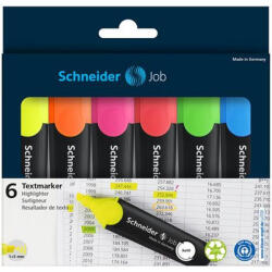  Szövegkiemelő készlet, 1-5 mm, SCHNEIDER "Job 150", 6 különböző szín (CTSCJOB150V6)