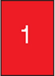  Etikett, 210x297 mm, színes, APLI, piros, 100 etikett/csomag (CLCA11840)