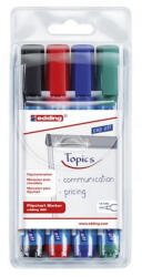  Flipchart marker készlet, 1, 5-3 mm, kúpos, EDDING "380", 4 különböző szín (CTED380V4)