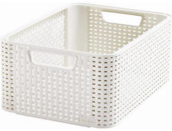  Rattan hatású kosár, 18l, törtfehér, CURVER "Style M (CCSCR18B)