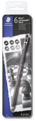  Grafitceruza készlet, fém doboz, hatszögletű, STAEDTLER "Mars Lumograph 100B", 6 különböző (CTS100BG6)
