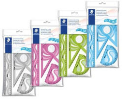  Vonalzókészlet, műanyag, hajlítható, 4 darabos, STAEDTLER "569 PB", vegyes színek (CTS569PB4UF)