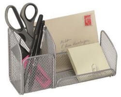  Asztali rendező, fémhálós, ALBA, ezüst (CIAL31)