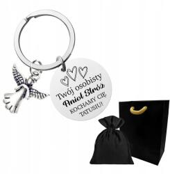  Kulcstartó Gravírozott medál Őrangyal angyal Gravírozás Ingyenes (BRELOK Z GRAWEREM, PERSONALIZOWANY BRELOK)