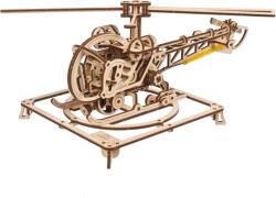 UGears Puzzle 3D, Mini Helicopter, Ugears, lemn, 167 piese
