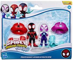 Spidey Si Prietenii Lui Uimitori Marvel Water Webs Set 2 Figurine Ghost Spider Si Pirate Spin Cu Accesorii (g0662_g1462) Figurina