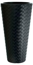 Prosperplast Ghiveci decorativ de flori, Prosperplast, Matuba, inalt, rotund, negru, 40x78 cm (DPMT400-S433)