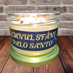 Candelis Lumânare parfumată Lemnul Sfânt - Palo Santo, Patchouli, Tamaie, Citrice, Ambra, Santal, 80g