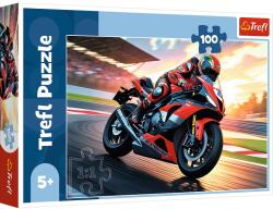 Trefl Puzzle Trefl 100 piese Motocicleta Rapida pentru copii 5+ (16489) Puzzle