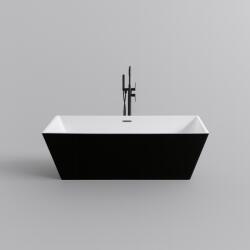 Water Fun CUBE || szabadon álló fürdőkád, fekete-fehér, 170x75x58 cm (CUB-170B) - waterfun - 236 500 Ft