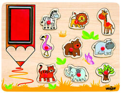 Woodyland Afrika állatai fa nyomdaszett (91185) - jatekwebshop