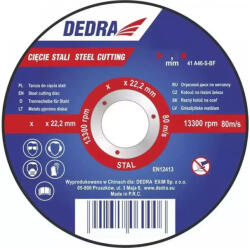 Dedra Fém vágókorong 125x1, 0x22, 2 Acélhoz (F13021) (F13021)