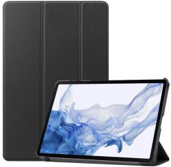 Cellect Samsung Tab S9 FE Plus tablet tok, lepattintható, velúrbélés, Fekete (TABCASE-SAM-S9FEP-BK)
